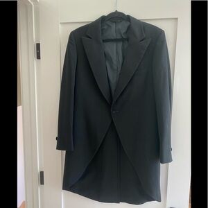 Lord West black Tuxedo Jacket with tail one button men 38R women M